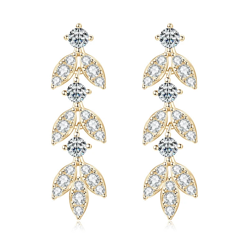Moissanite Chandelier Drop Earrings | GRA Certified 925 Silver | Diamonds Grace