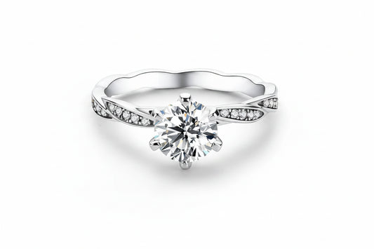 1 Carat Moissanite Engagement Ring | 925 Silver | Diamonds Grace