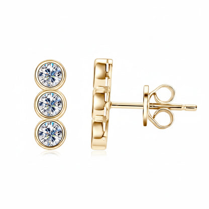 Moissanite Stud Earrings 925 Sterling Silver | Diamonds Grace