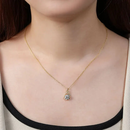 2ct Moissanite Swirl Pendant Necklace D Color VVS1 | 925 Sterling Silver | Diamonds Grace