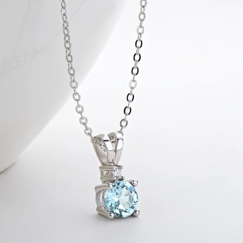 Oval Cut Amethyst Pendant Necklace | 925 Silver White Gold | Diamonds Grace
