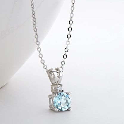 Oval Cut Amethyst Pendant Necklace | 925 Silver White Gold | Diamonds Grace
