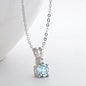 Oval Cut Amethyst Pendant Necklace | 925 Silver White Gold | Diamonds Grace