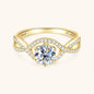 Moissanite Twist Shank Engagement Ring 1ct | 925 Silver Women | Diamonds Grace