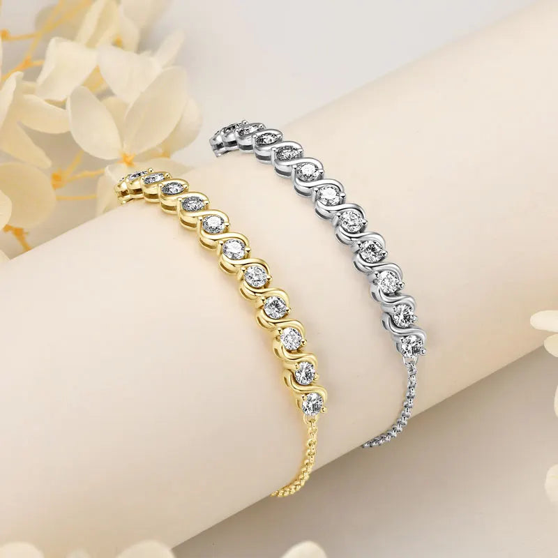 Moissanite Tennis Bracelet 925 Sterling Silver | Diamonds Grace