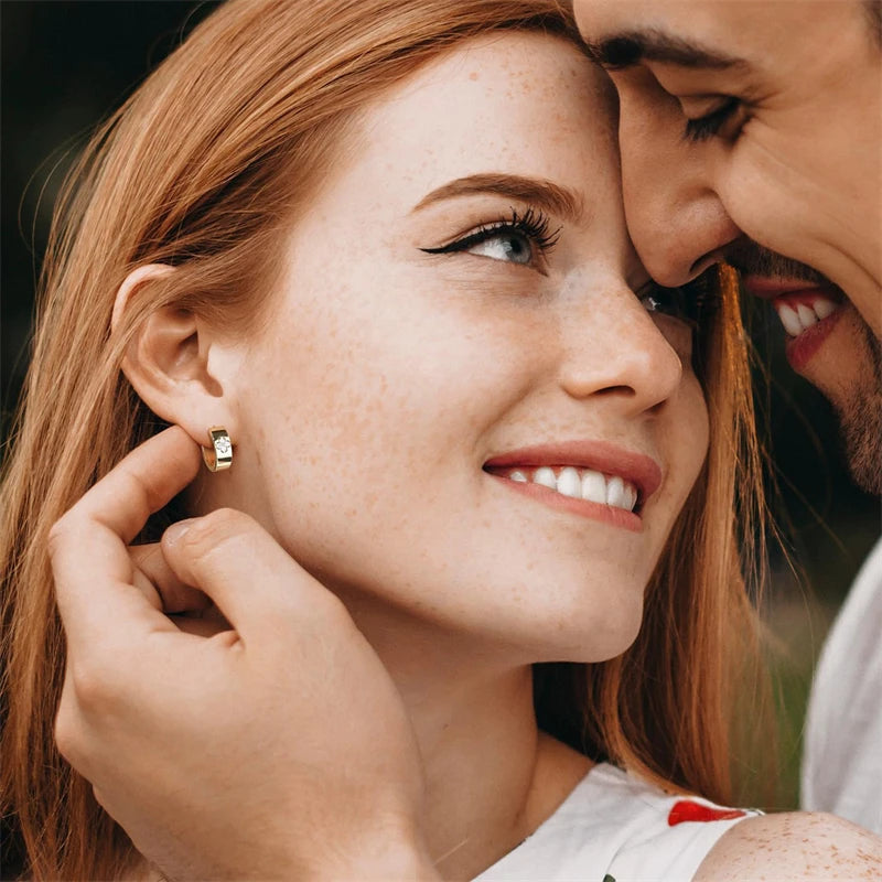 Moissanite Clover Hoop Earrings VVS1 D Color | 925 Sterling Silver | Diamonds Grace