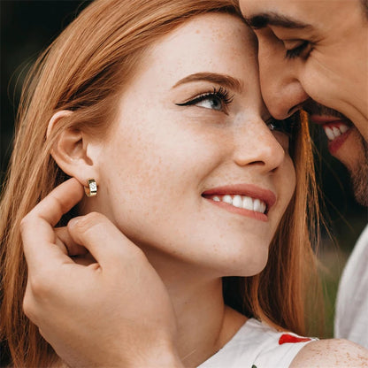 Moissanite Clover Hoop Earrings VVS1 D Color | 925 Sterling Silver | Diamonds Grace