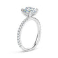 Hidden Halo Moissanite Engagement Ring | 2CT 8mm | S925 Sterling Silver | Diamonds Grace