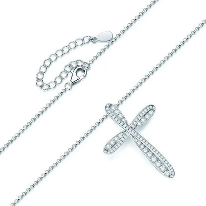 Moissanite Cross Pendant Necklace