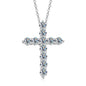 Moissanite Cross Pendant Necklace