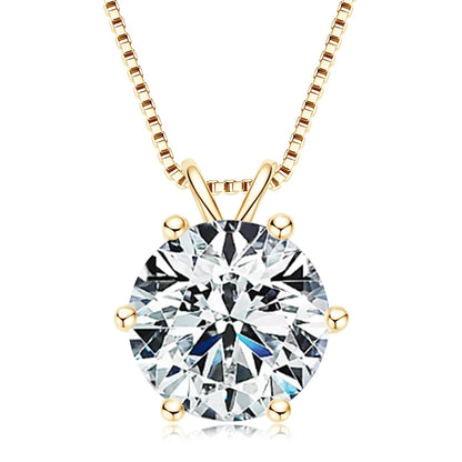 925 Sterling Silver Moissanite Pendant Necklace for Women | Engagement Gift | Diamonds Grace