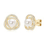 6.5-7mm Vintage Freshwater Pearl Earrings | S925 Sterling Silver | Diamonds Grace