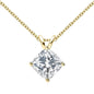 GRA Certified 1ct Cushion Cut Moissanite Pendant Necklace | 925 Sterling Silver | Diamonds Grace