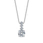 Geometric Moissanite Pendant Necklace | 925 Silver | 1ct Round Brilliant | Diamonds Grace