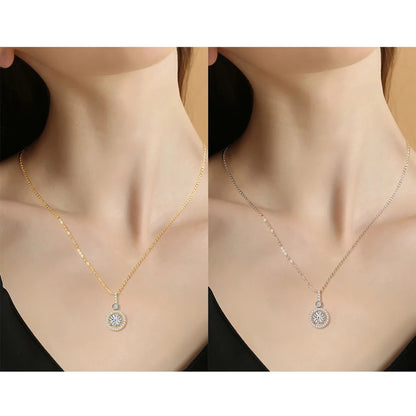 925 Sterling Silver Moissanite Pendant Necklace | Diamonds Grace