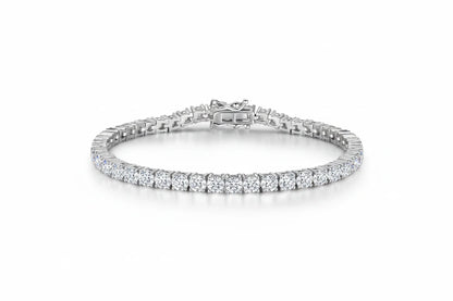 Cubic Zirconia Tennis Bracelet | 3mm Pavé 925 Sterling Silver | Diamonds Grace
