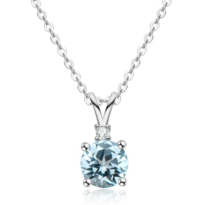 Oval Cut Amethyst Pendant Necklace | 925 Silver White Gold | Diamonds Grace
