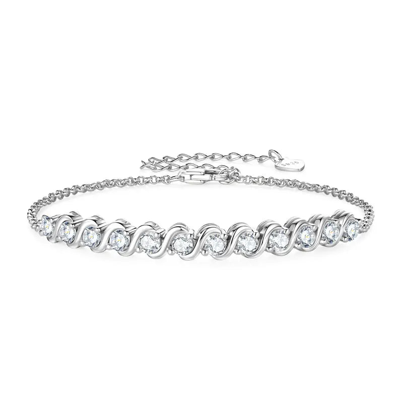 Moissanite Tennis Bracelet 925 Sterling Silver | Diamonds Grace