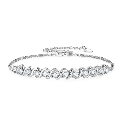 Moissanite Tennis Bracelet 925 Sterling Silver | Diamonds Grace