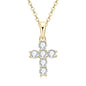 Moissanite Cross Pendant Necklace