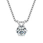 925 Sterling Silver Moissanite Pendant Necklace for Women | Engagement Gift | Diamonds Grace