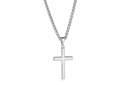 Men's 925 Sterling Silver Cross Pendant Necklace | Diamonds Grace
