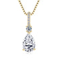 Pear Cut Moissanite Droplet Pendant Necklace VVS1 | 925 Silver | Diamonds Grace