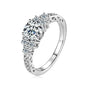 1ct Moissanite 7-Stone Engagement Ring | 925 Sterling Silver | Diamonds Grace