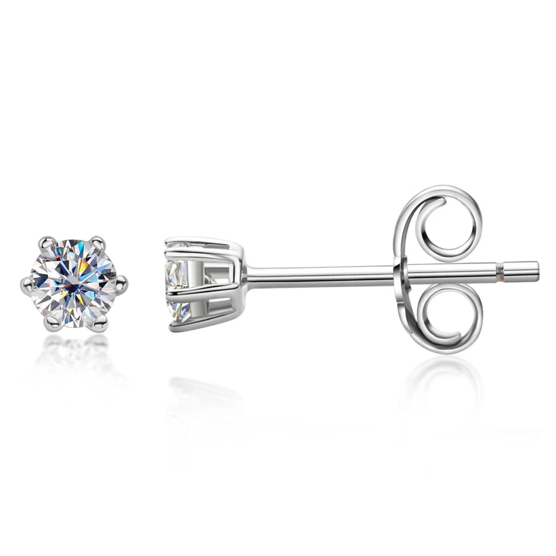 VVS Moissanite Stud Earrings 3mm | 925 Sterling Silver | Diamonds Grace