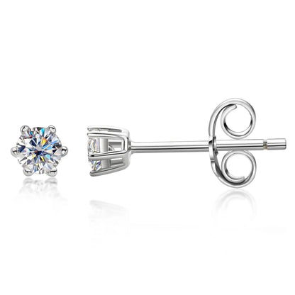 VVS Moissanite Stud Earrings 3mm | 925 Sterling Silver | Diamonds Grace