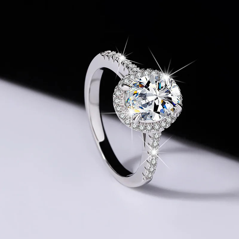 2ct Oval Moissanite Engagement Ring