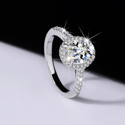 2ct Oval Moissanite Engagement Ring