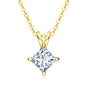 1 Carat Princess Cut Moissanite Necklace | 925 Sterling Silver | Diamonds Grace