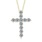 Moissanite Cross Pendant Necklace