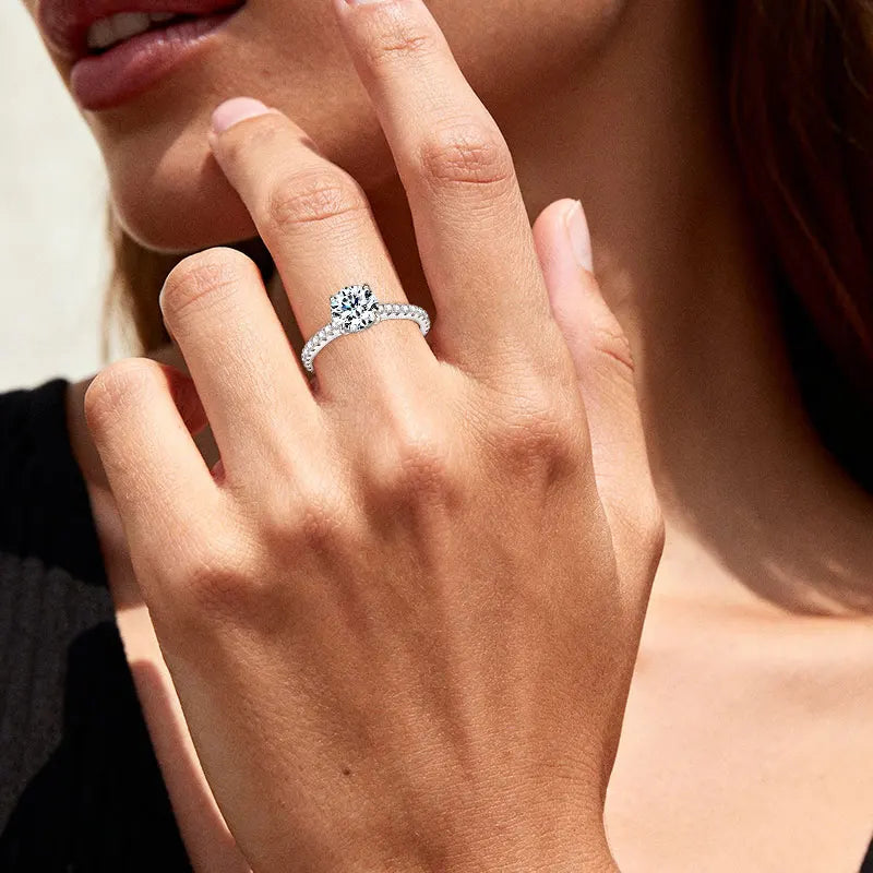2CT Moissanite Engagement Ring 925 Sterling Silver | Diamonds Grace