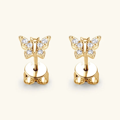 Moissanite Butterfly Stud Earrings 925 Silver | Diamonds Grace