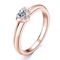 Heart Shaped Moissanite Solitaire Engagement Ring | 0.5ct 925 Sterling Silver | Diamonds Grace