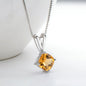 Oval Cut Amethyst Pendant Necklace | 925 Silver White Gold | Diamonds Grace