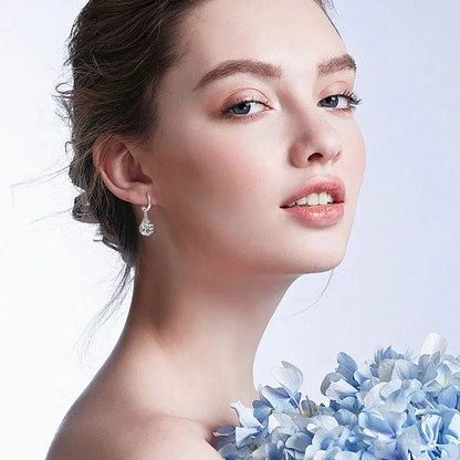 Moissanite Drop Earrings | 1CT & 2CT | S925 Sterling Silver Gold Plated | Diamonds Grace