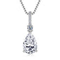 Pear Cut Moissanite Droplet Pendant Necklace VVS1 | 925 Silver | Diamonds Grace