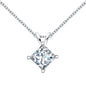 1 Carat Princess Cut Moissanite Necklace | 925 Sterling Silver | Diamonds Grace