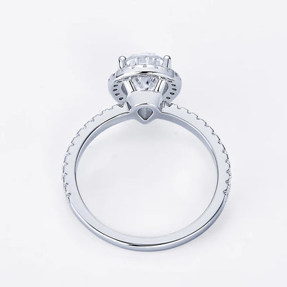 Pear Cut Moissanite Engagement Ring | 2CT 7x10mm | S925 Sterling Silver | Diamonds Grace