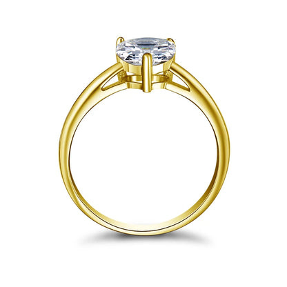 1.2CT Heart Cut Moissanite Solitaire Engagement Ring | 10K Solid Gold | Diamonds Grace