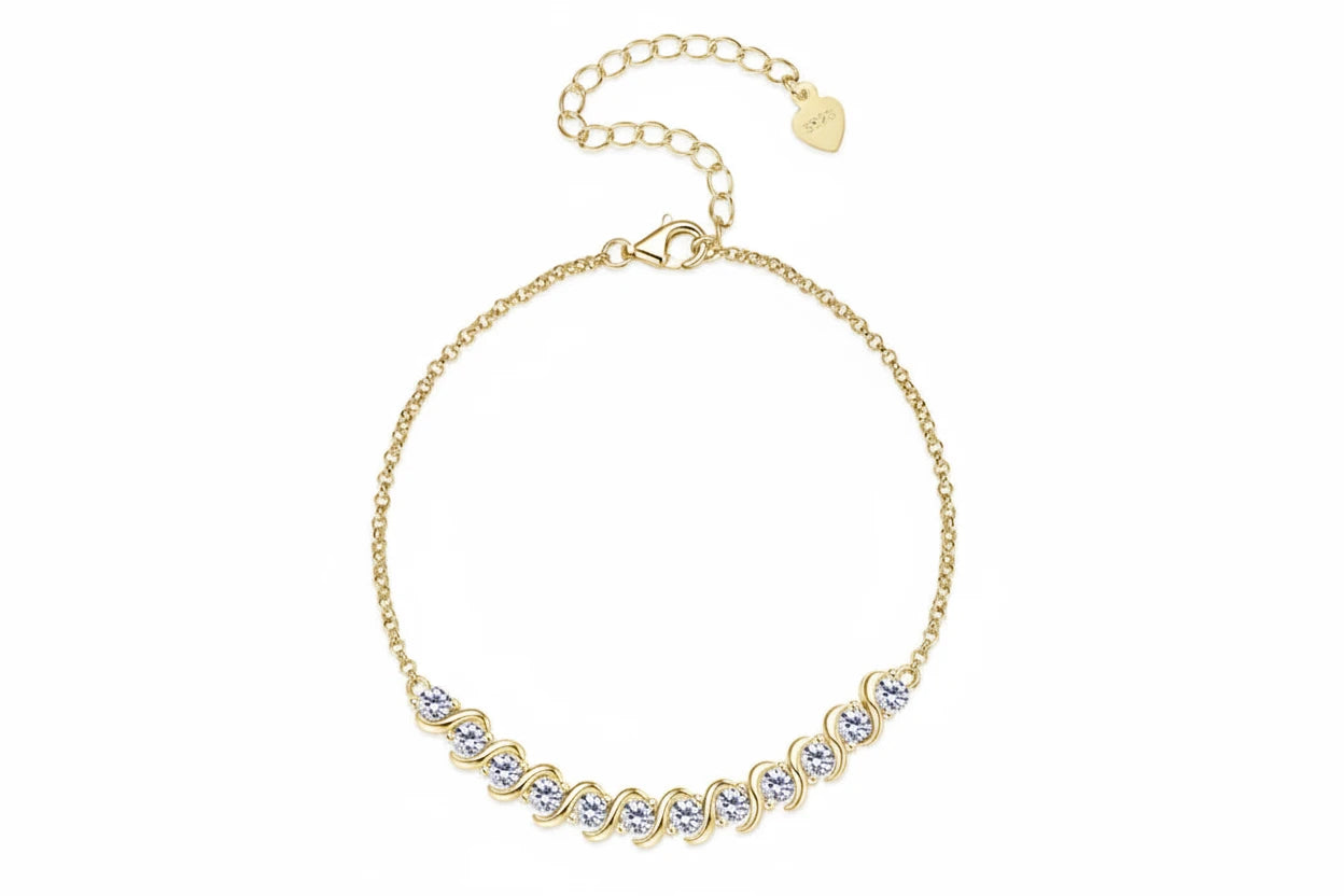 Moissanite Tennis Bracelet 925 Sterling Silver | Diamonds Grace