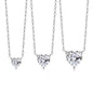 Heart Moissanite Pendant Necklace | 0.5ct–2ct | S925 Sterling Silver | Diamonds Grace