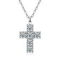 Moissanite Cross Pendant Necklace