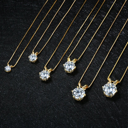 925 Sterling Silver Moissanite Pendant Necklace for Women | Engagement Gift | Diamonds Grace