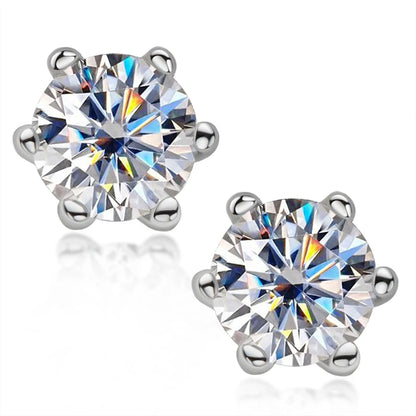 VVS Moissanite Stud Earrings 3mm | 925 Sterling Silver | Diamonds Grace