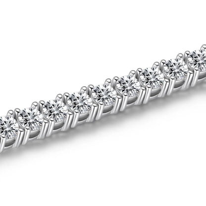 Cubic Zirconia Tennis Bracelet | 3mm Pavé 925 Sterling Silver | Diamonds Grace