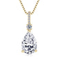 Pear Cut Moissanite Droplet Pendant Necklace VVS1 | 925 Silver | Diamonds Grace